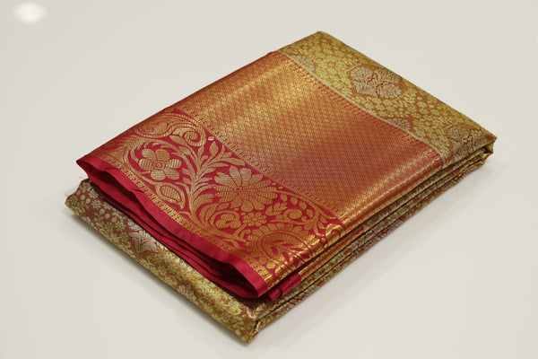 Emerald Green Uppada Inspired Semi Silk Saree with Small Self Border