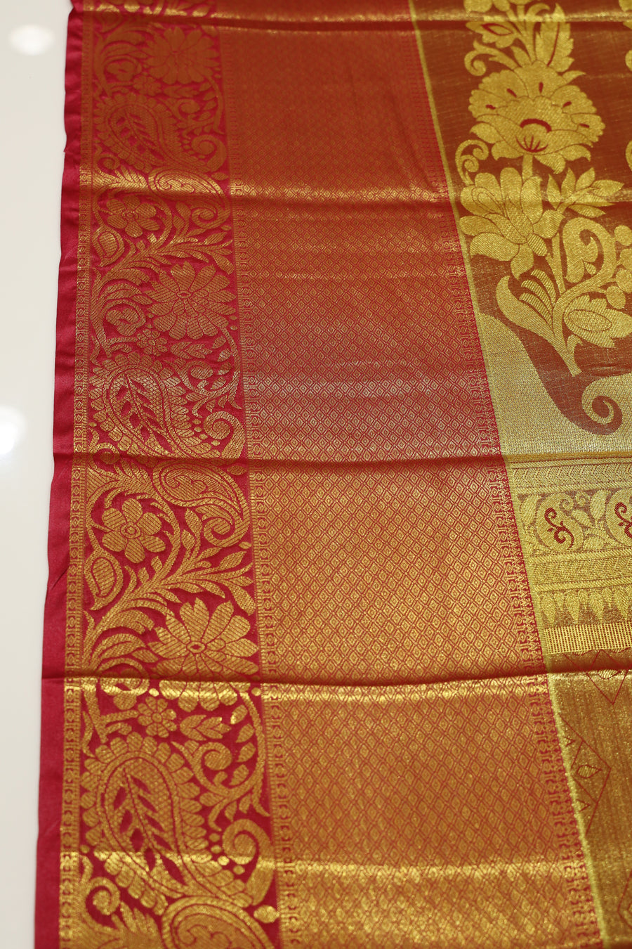 Emerald Green Uppada Inspired Semi Silk Saree with Small Self Border