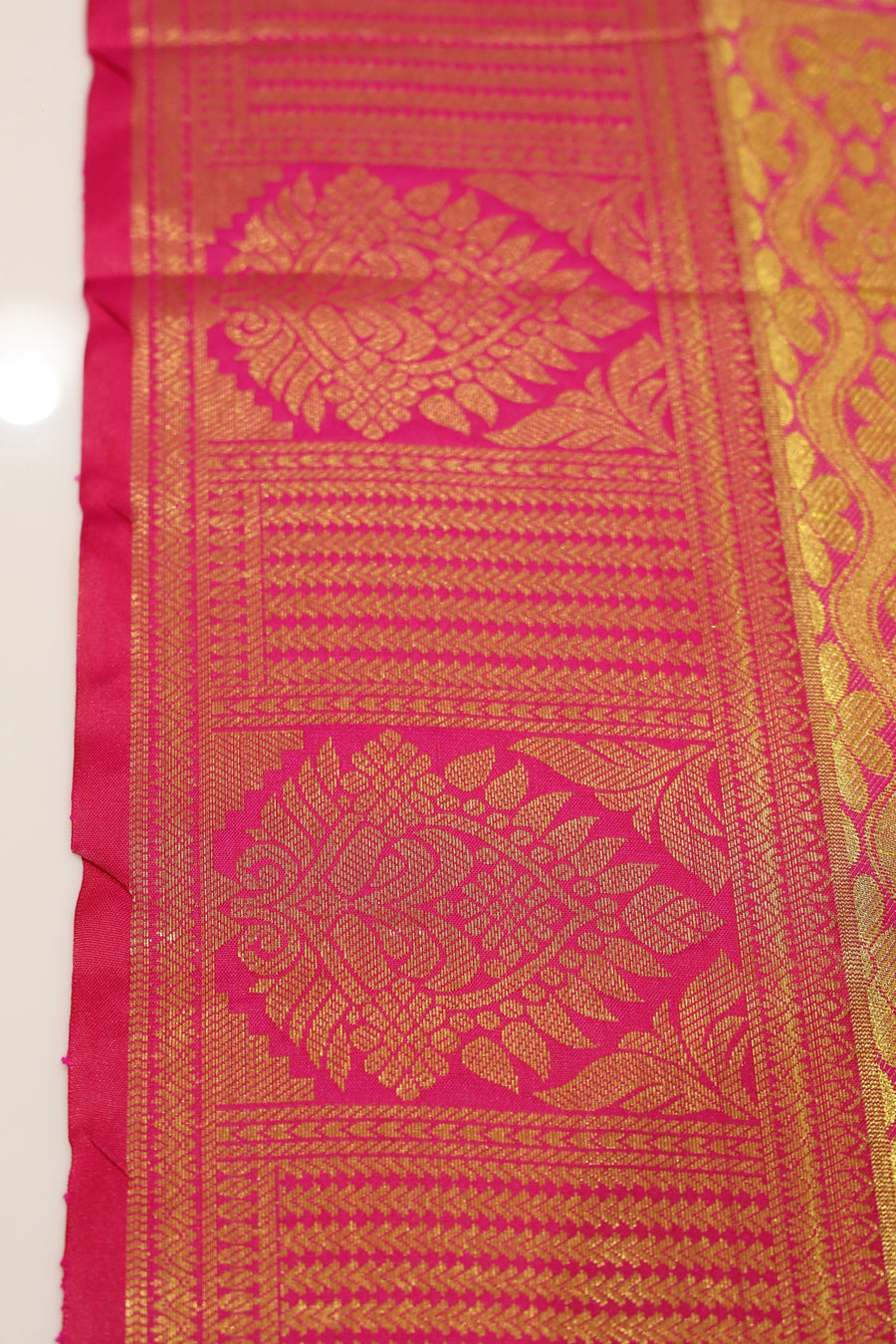 Royal Blue Kanchipuram Inspired Semi Silk Saree with Wide Contrast Border