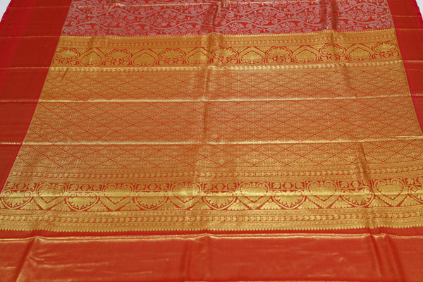 Magenta Dharmavaram Inspired Semi Silk Saree with Wide Contrast Border