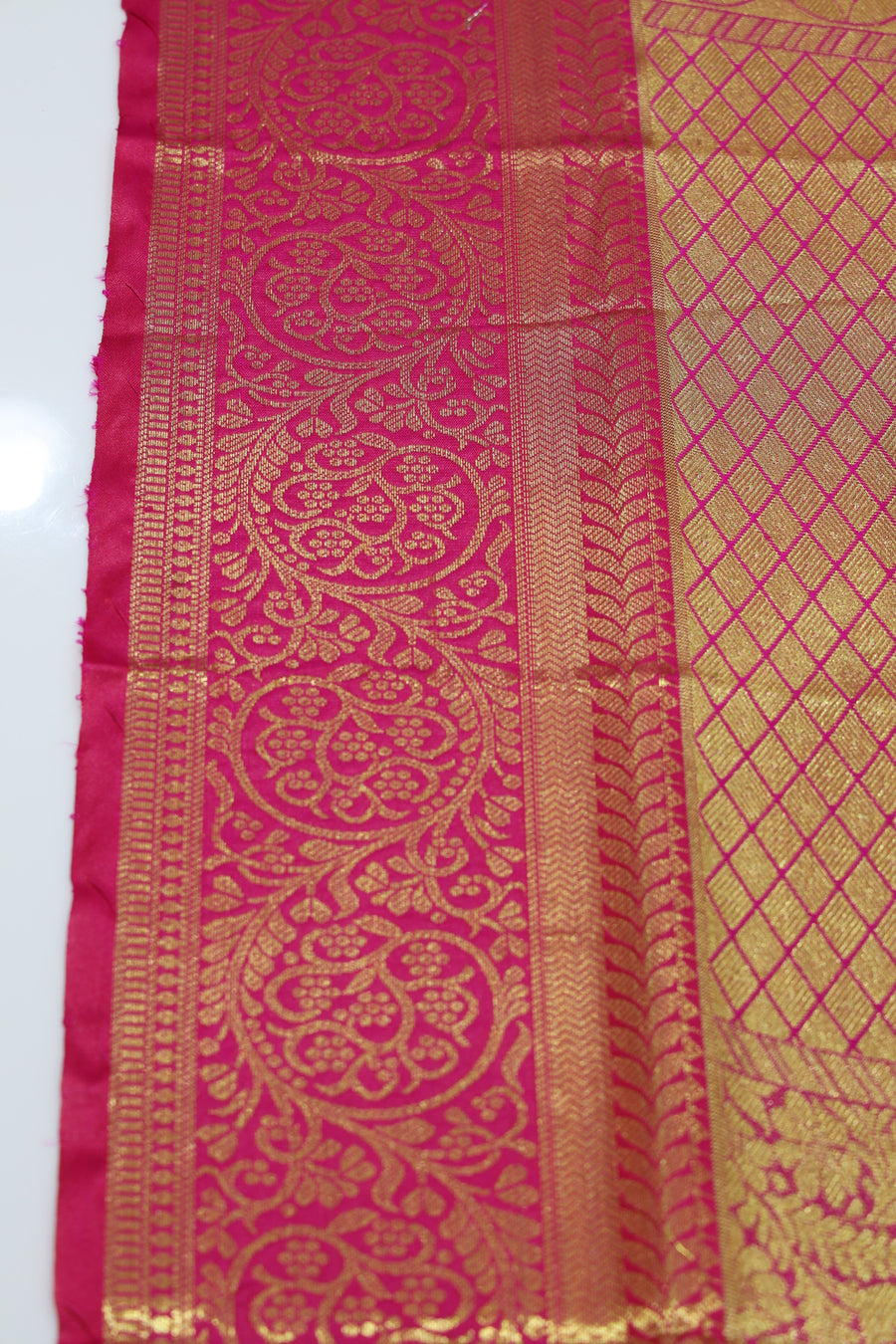 Royal Purple Kanchipuram Inspired Semi Silk Saree with Wide Contrast Border
