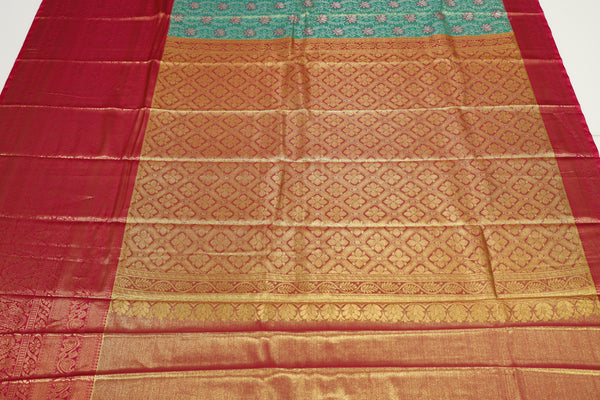 Rani Pink Dharmavaram Inspired Semi Silk Saree with Wide Contrast Border