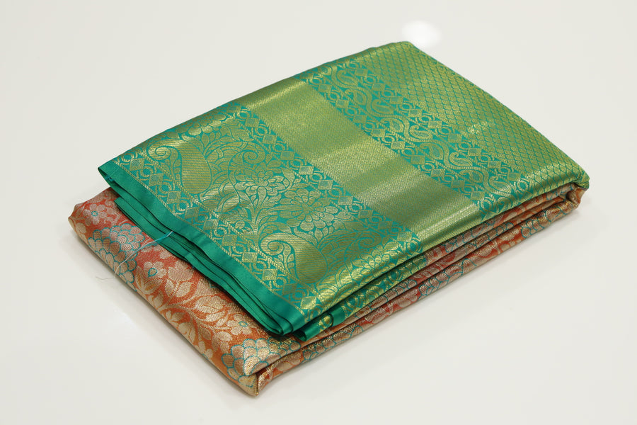 Royal Purple Kanchipuram Inspired Semi Silk Saree with Wide Contrast Border