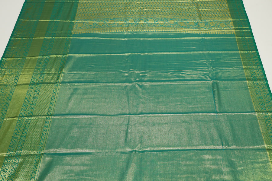 Royal Purple Kanchipuram Inspired Semi Silk Saree with Wide Contrast Border