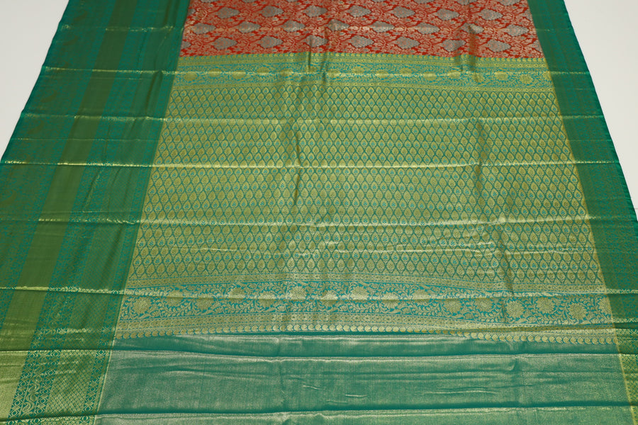 Royal Purple Kanchipuram Inspired Semi Silk Saree with Wide Contrast Border