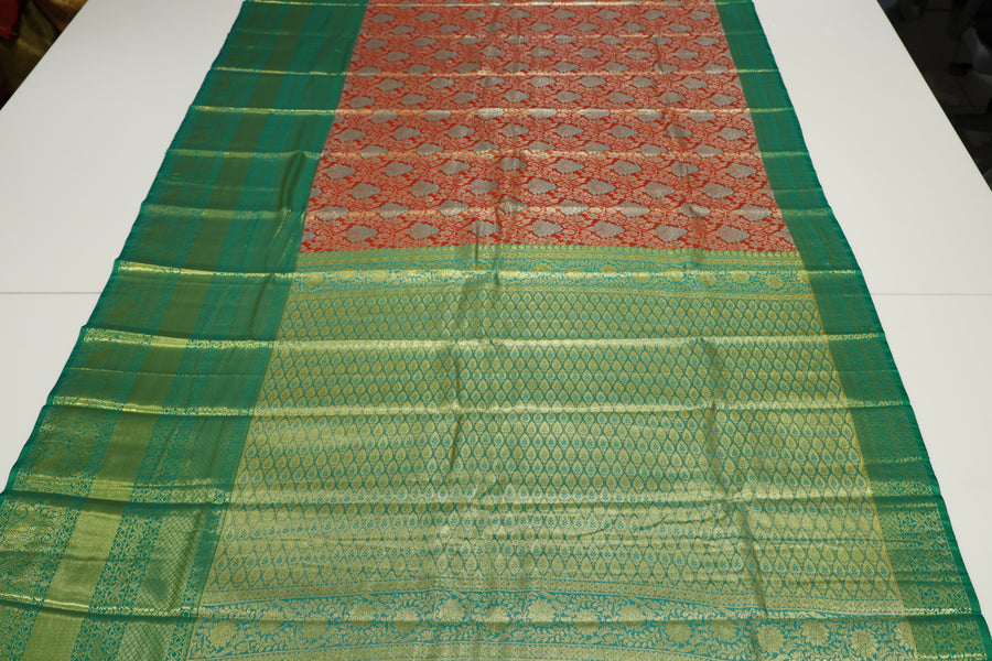 Royal Purple Kanchipuram Inspired Semi Silk Saree with Wide Contrast Border