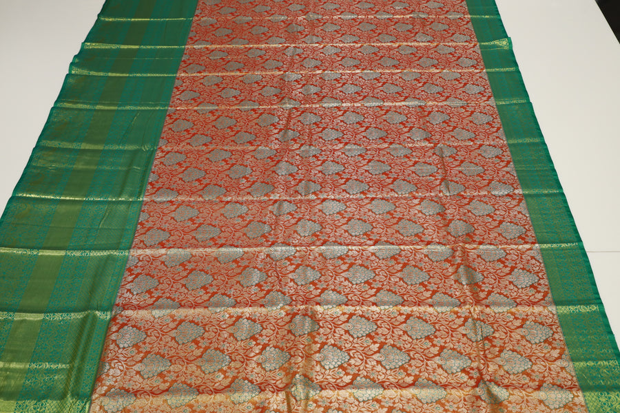 Royal Purple Kanchipuram Inspired Semi Silk Saree with Wide Contrast Border