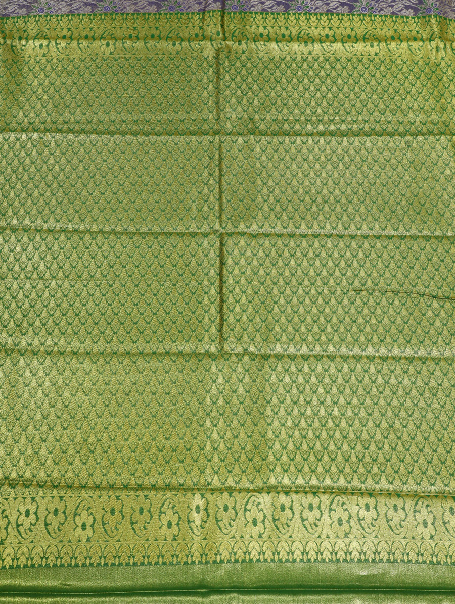 Lime Green Uppada Inspired Semi Silk Saree with Small Self Border