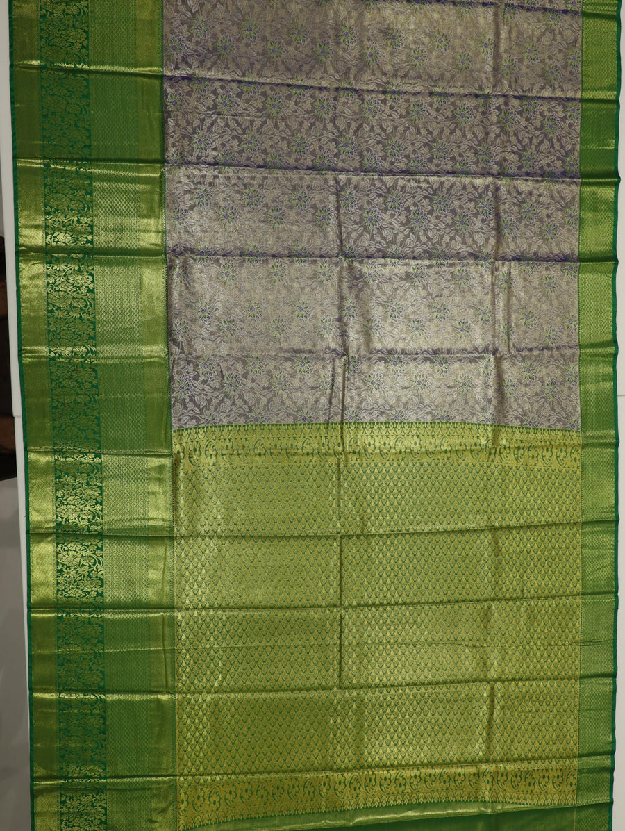 Lime Green Uppada Inspired Semi Silk Saree with Small Self Border