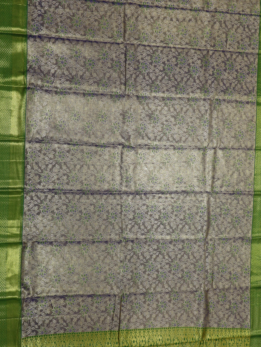 Lime Green Uppada Inspired Semi Silk Saree with Small Self Border