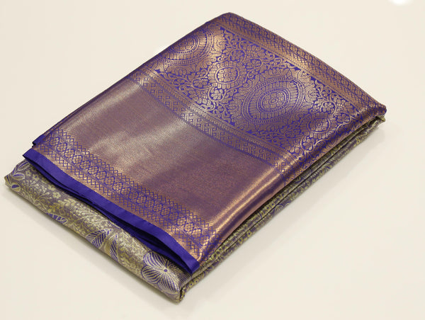 Light Green Uppada Inspired Semi Silk Saree with Self Zari Border