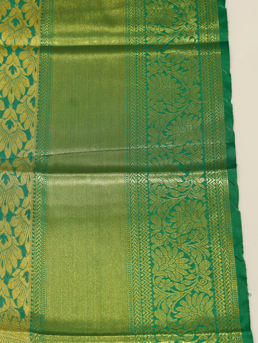 Olive Grey Uppada Inspired Semi Silk Saree with Mustard Zari Border