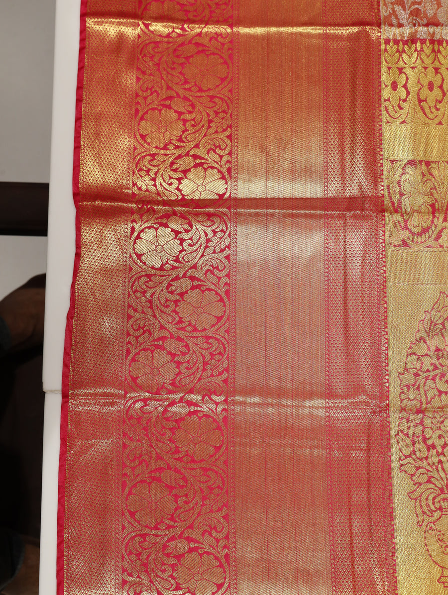 Lime Green Uppada Inspired Semi Silk Saree with Small Self Border