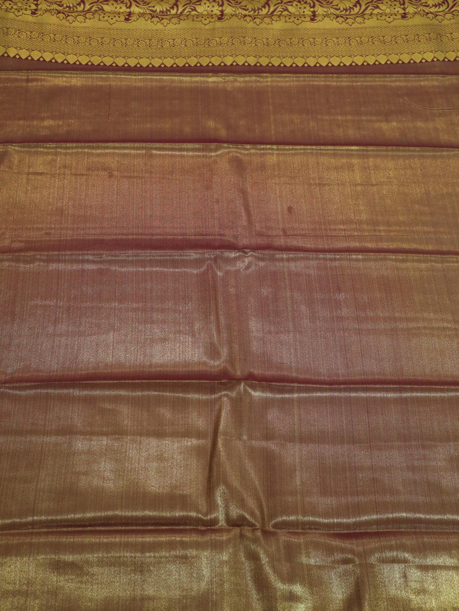Teal Green Kanchipuram Inspired Semi Silk Saree with Wide Contrast Border