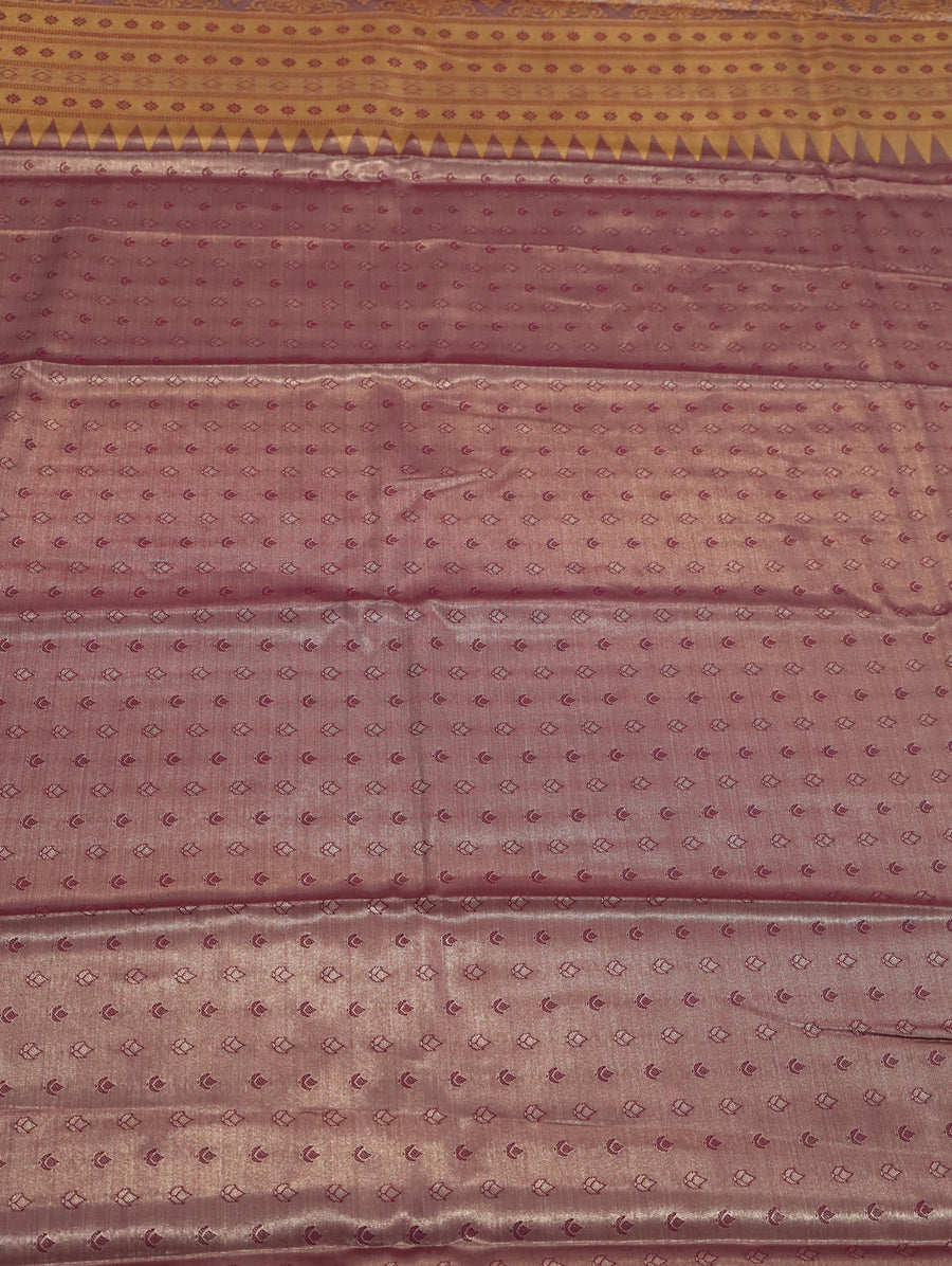 Dusty Rose Uppada Inspired Semi Silk Saree with Small Self Border