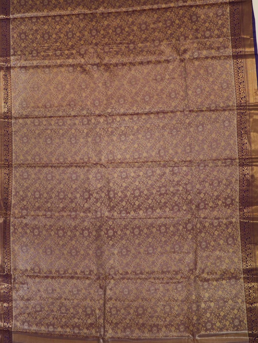 Dusty Rose Uppada Inspired Semi Silk Saree with Small Self Border