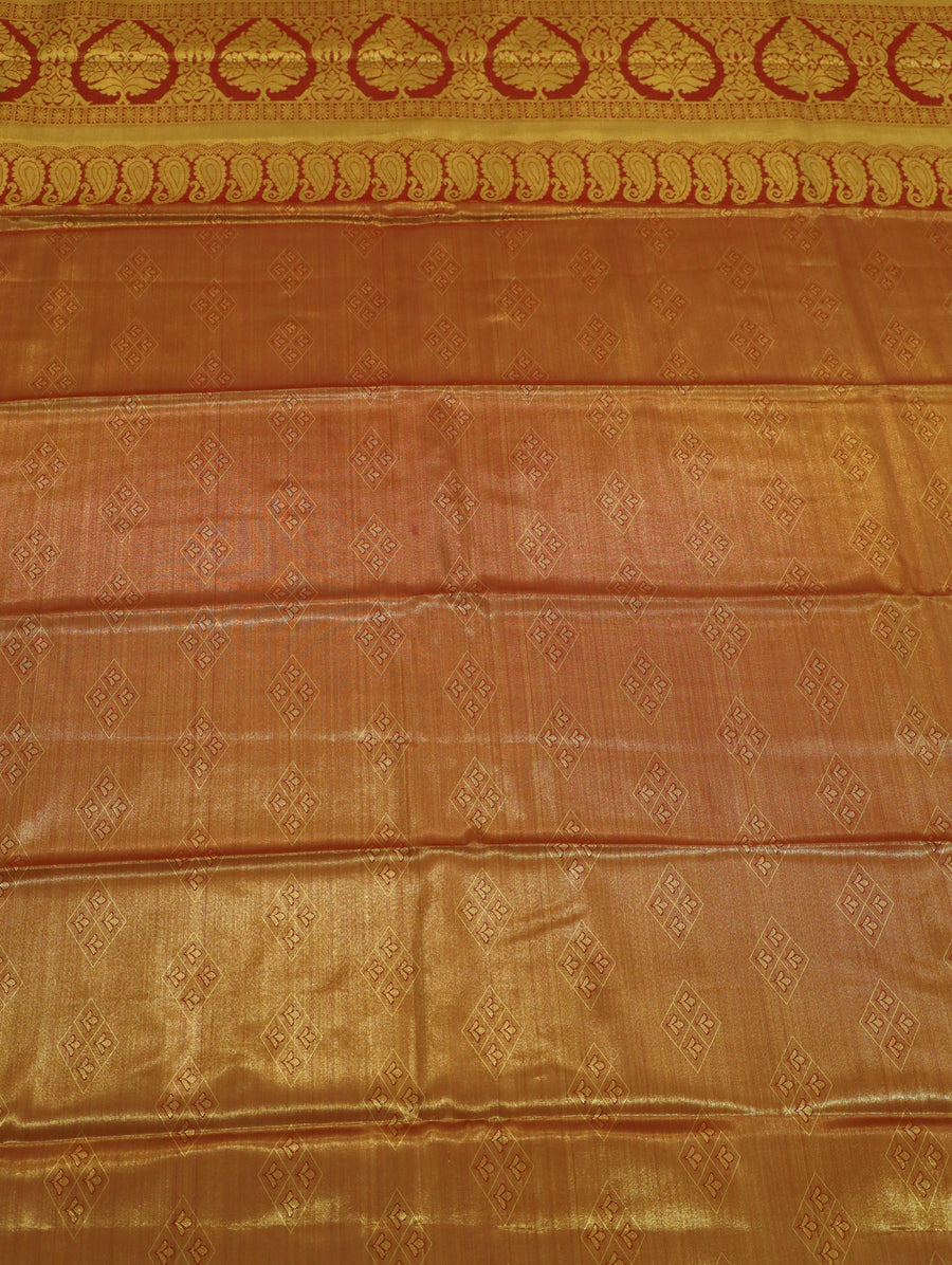 Maroon Mysore Inspired Semi Silk Saree with Contrast Border
