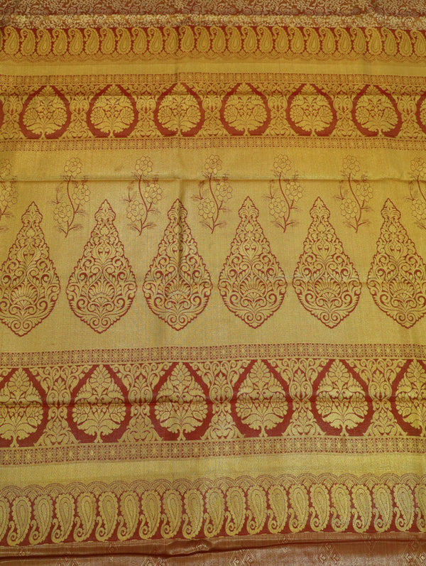 Maroon Mysore Inspired Semi Silk Saree with Contrast Border