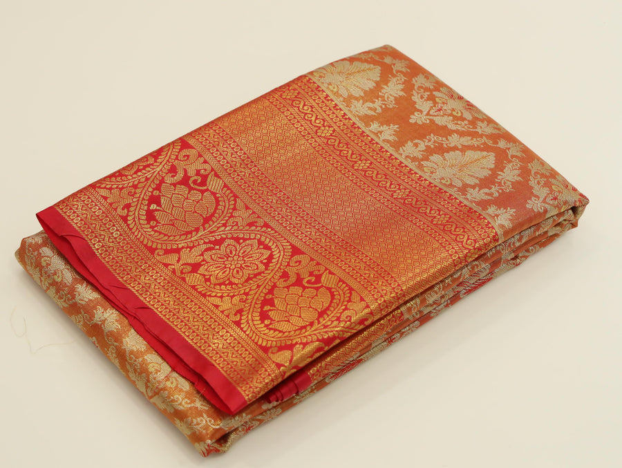 Lime Green Uppada Inspired Semi Silk Saree with Small Self Border