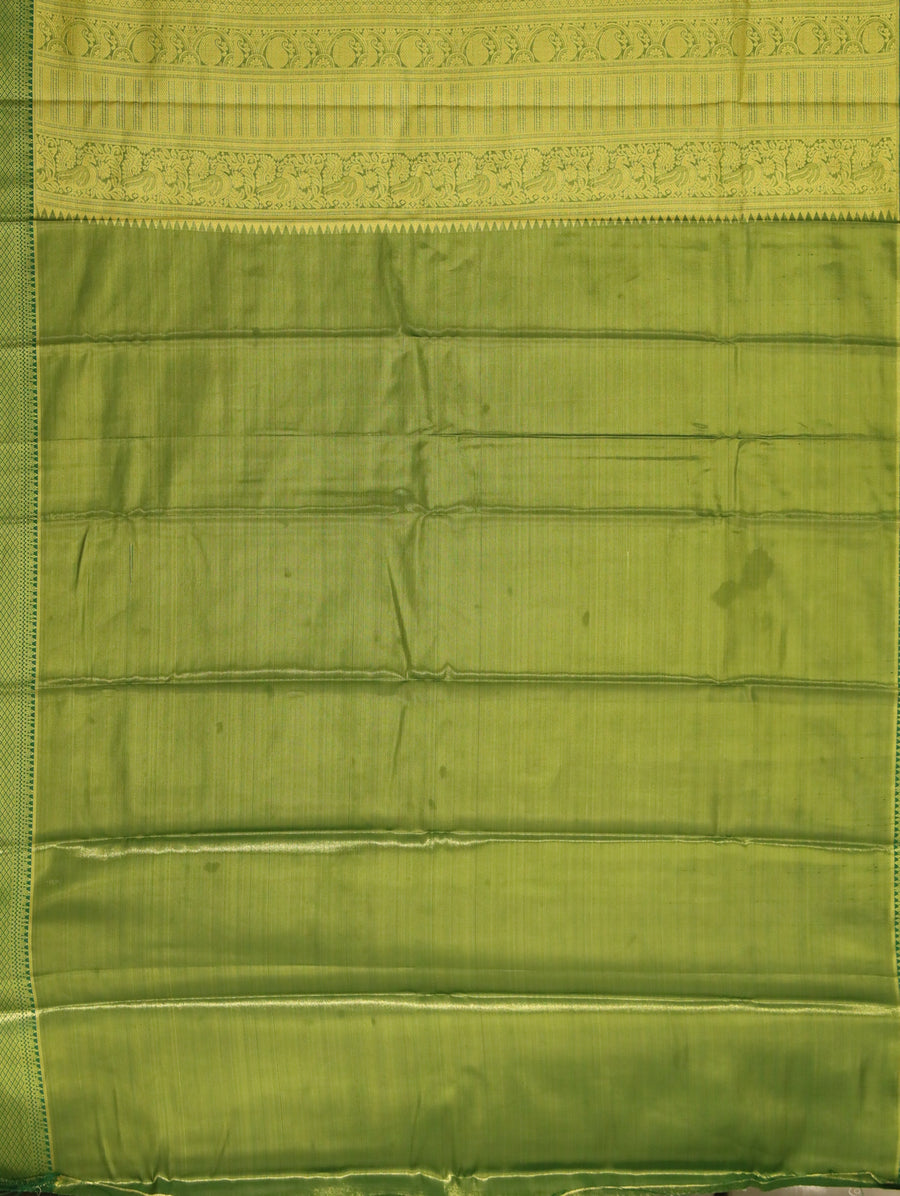 Sky Blue Dharmavaram Inspired Semi Silk Saree with Wide Contrast Border