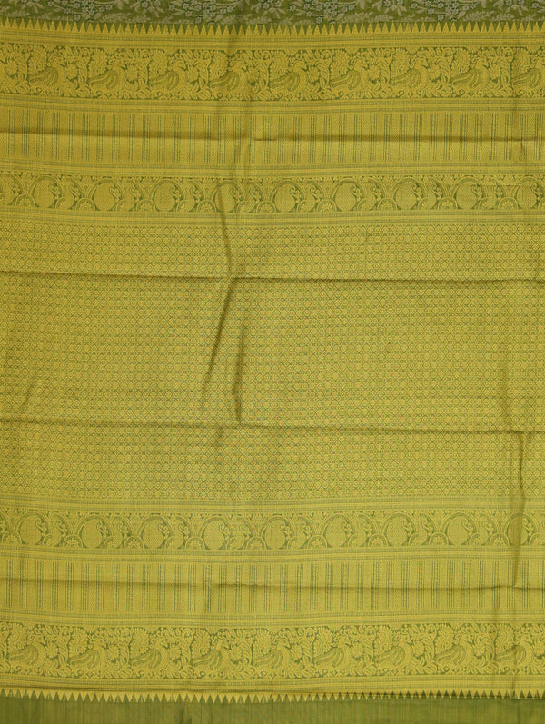 Sky Blue Dharmavaram Inspired Semi Silk Saree with Wide Contrast Border