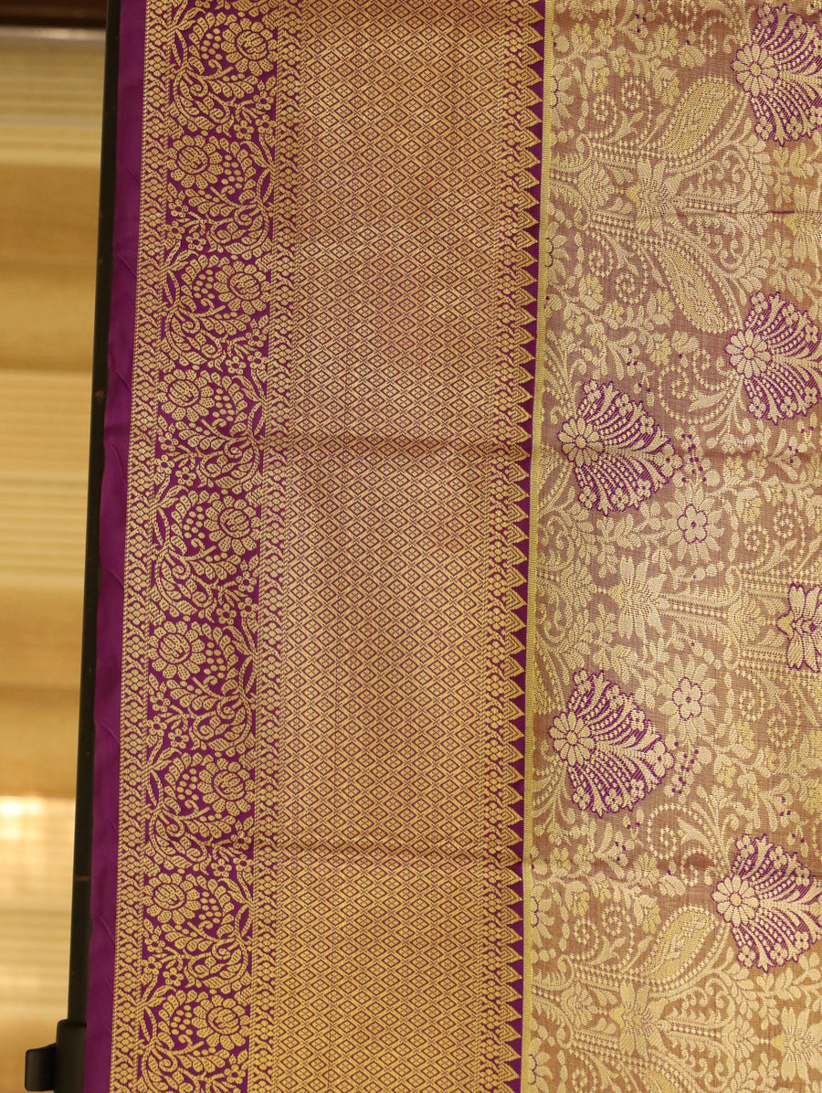 Teal Green Gadwal Inspired Semi Silk Saree with Wide Contrast Border