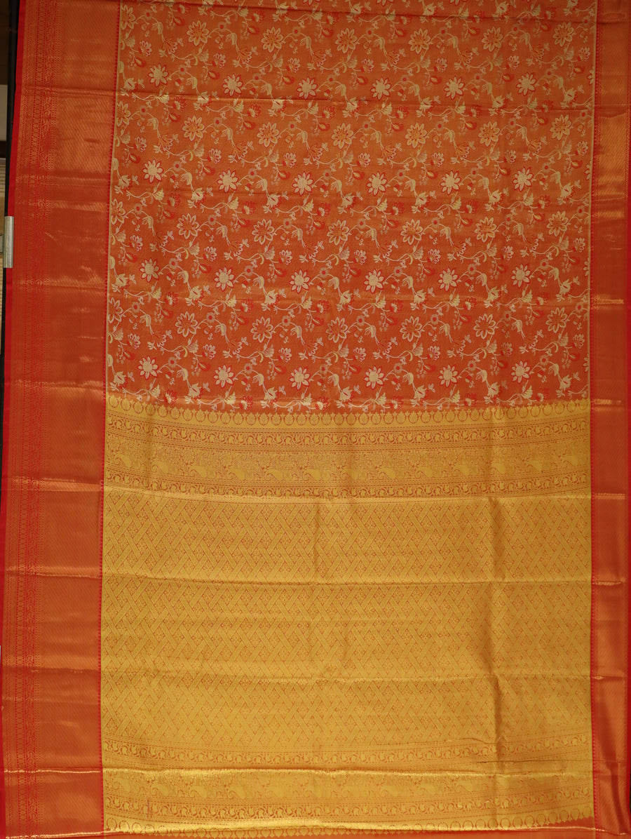 Teal Blue Kanchipuram Inspired Semi Silk Saree with Wide Contrast Border