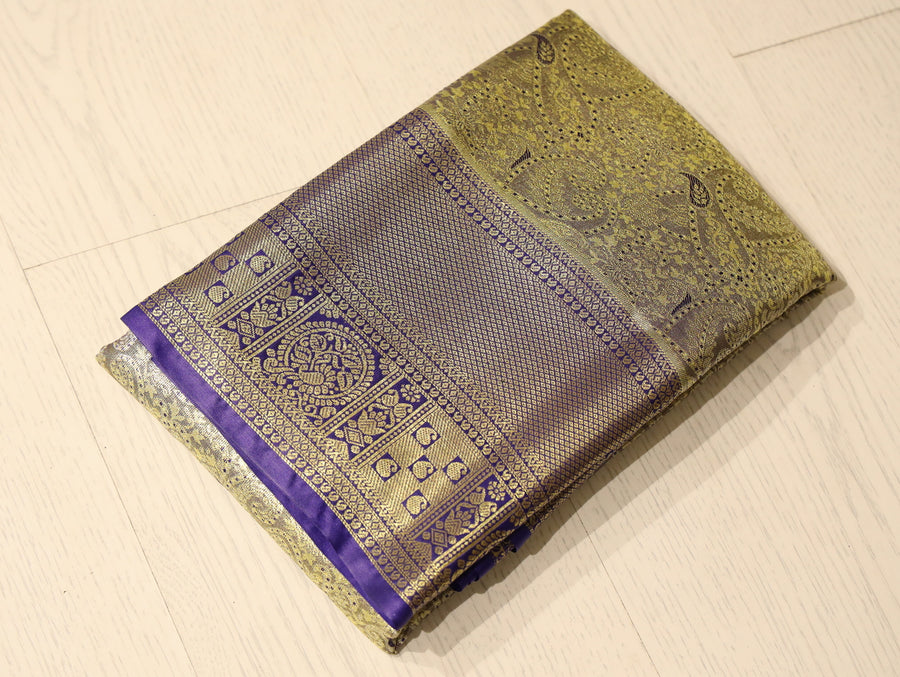 Coral Orange Uppada Inspired Semi Silk Saree with Contrast Border