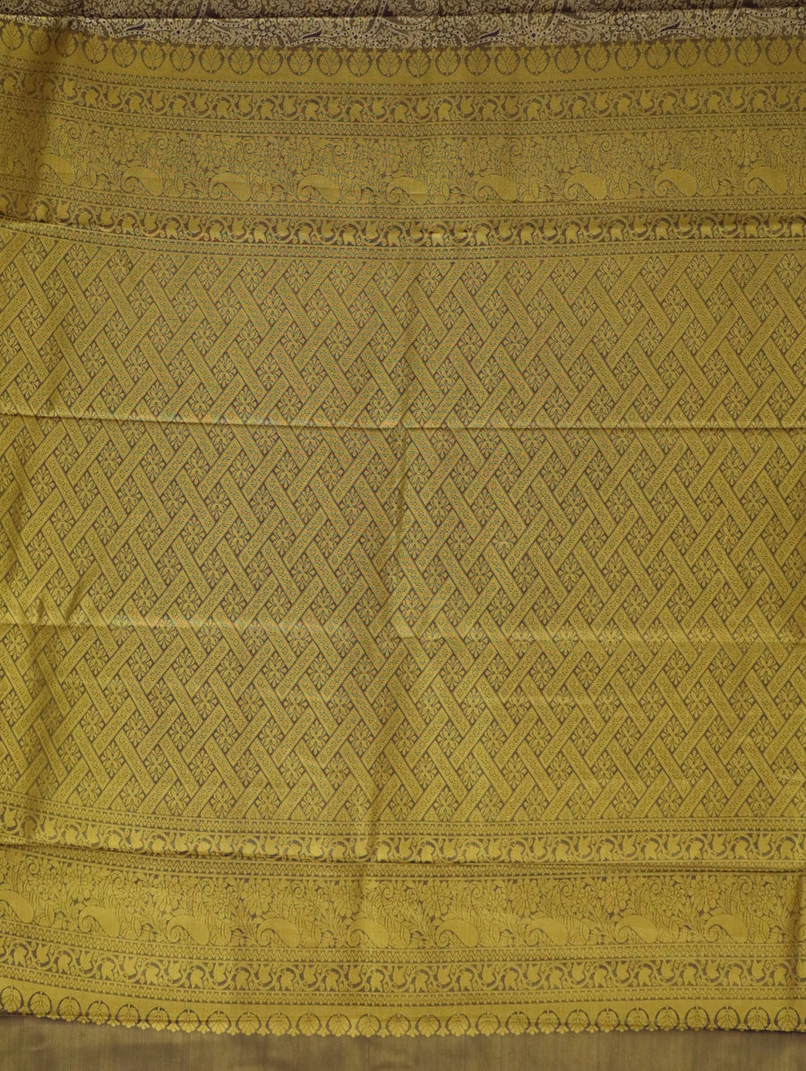 Coral Orange Uppada Inspired Semi Silk Saree with Contrast Border