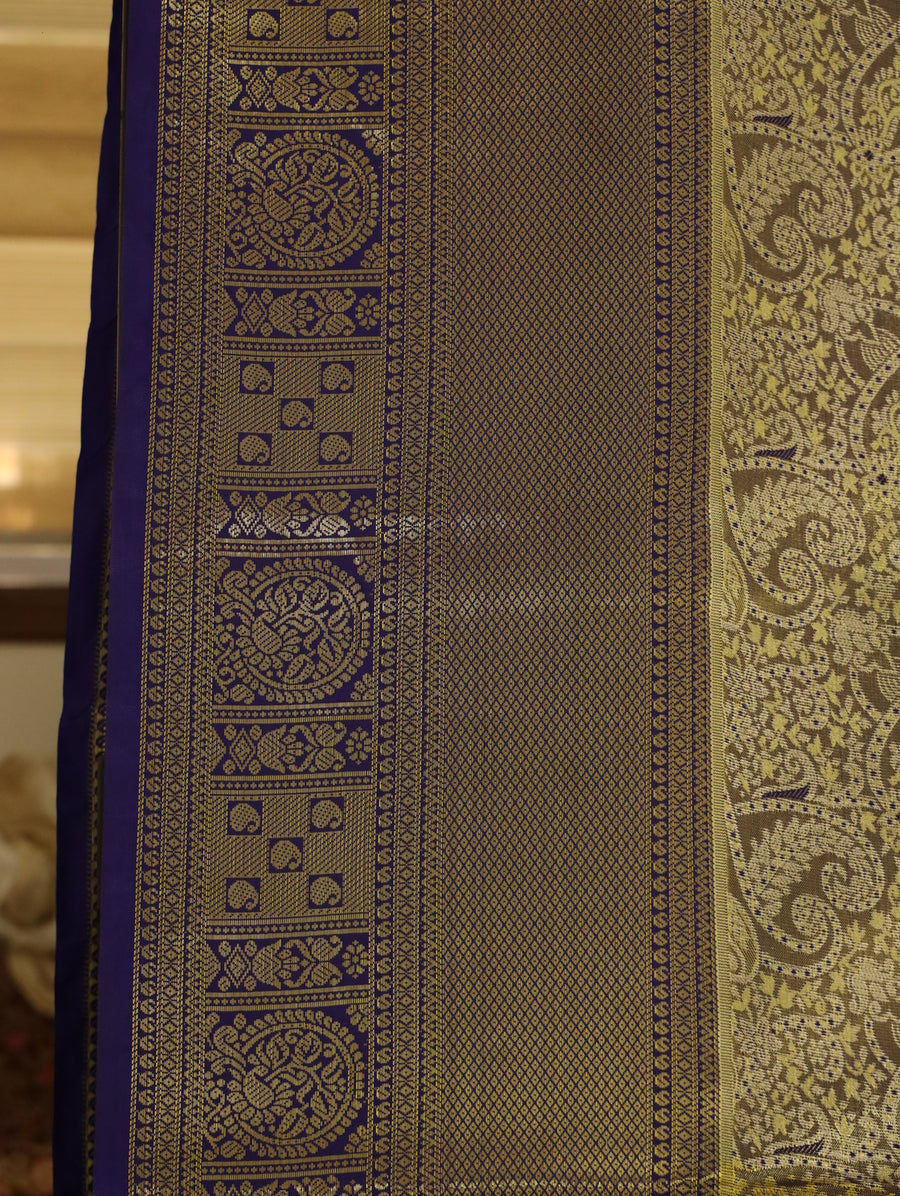 Coral Orange Uppada Inspired Semi Silk Saree with Contrast Border