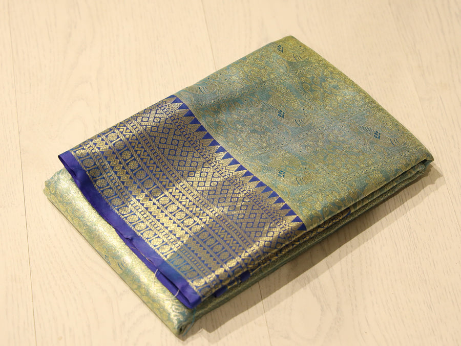 Pink Kanchipuram Inspired Semi Silk Saree with Wide Self Border