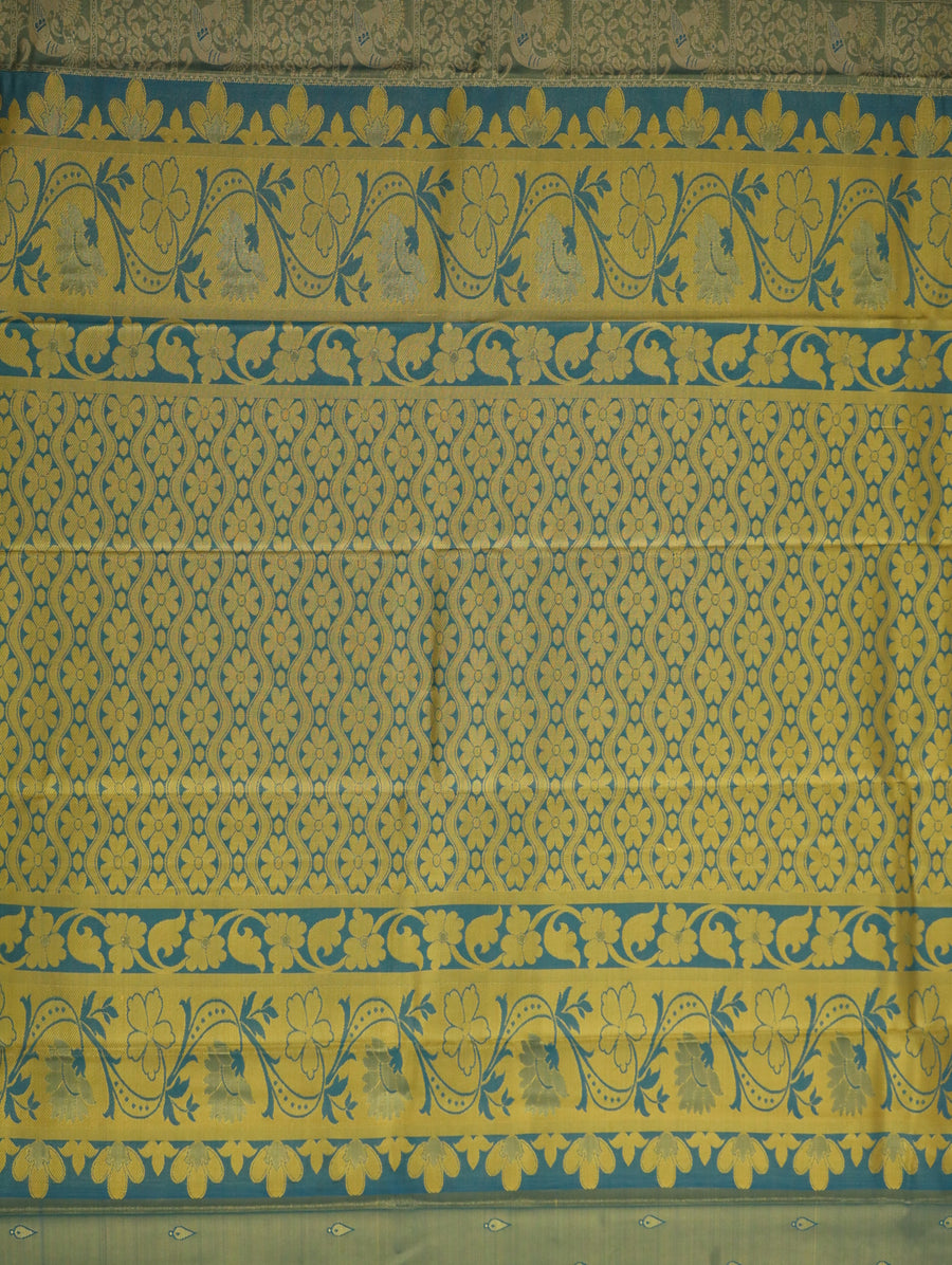 Pink Kanchipuram Inspired Semi Silk Saree with Wide Self Border