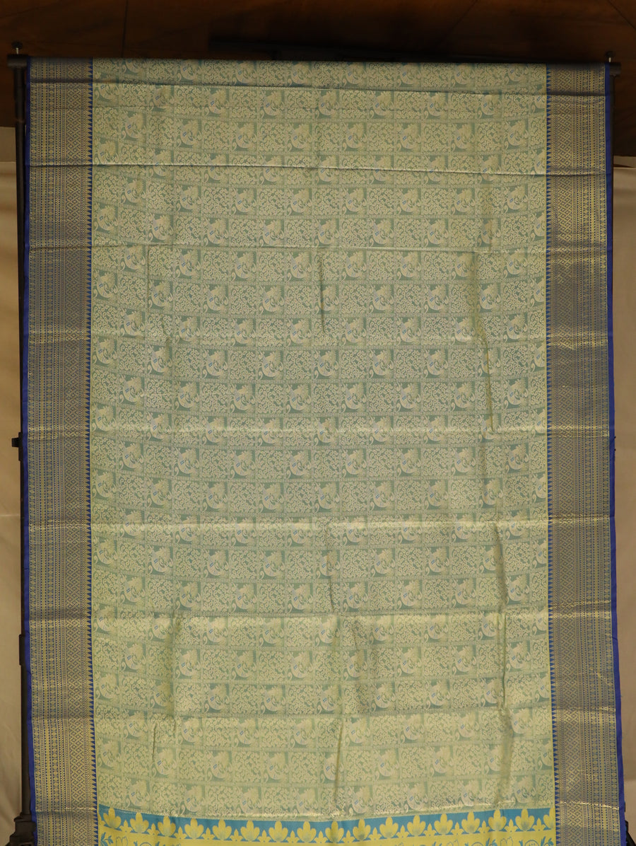 Pink Kanchipuram Inspired Semi Silk Saree with Wide Self Border