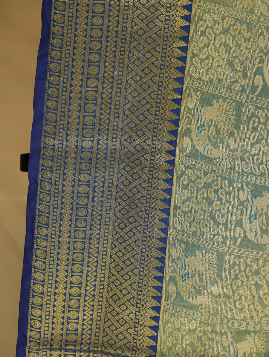 Pink Kanchipuram Inspired Semi Silk Saree with Wide Self Border