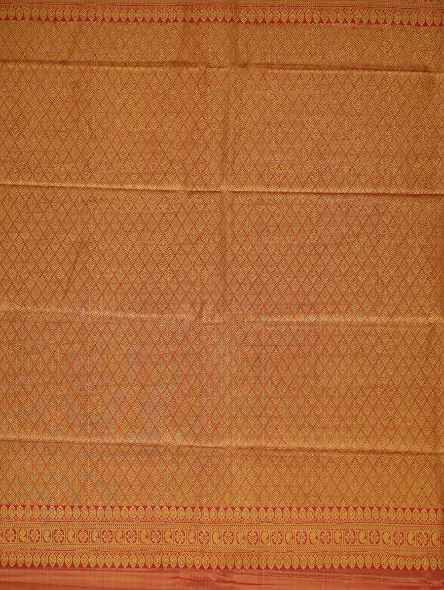 Lavender Kanchipuram Inspired Semi Silk Saree with Contrast Border