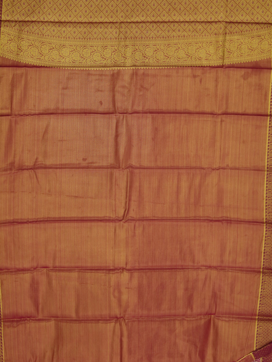 Rose Pink Uppada Inspired Semi Silk Saree with Contrast Border
