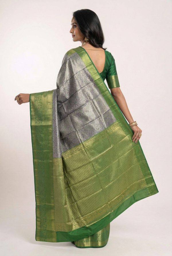 Lime Green Uppada Inspired Semi Silk Saree with Small Self Border