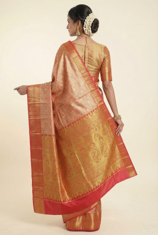 Lime Green Uppada Inspired Semi Silk Saree with Small Self Border